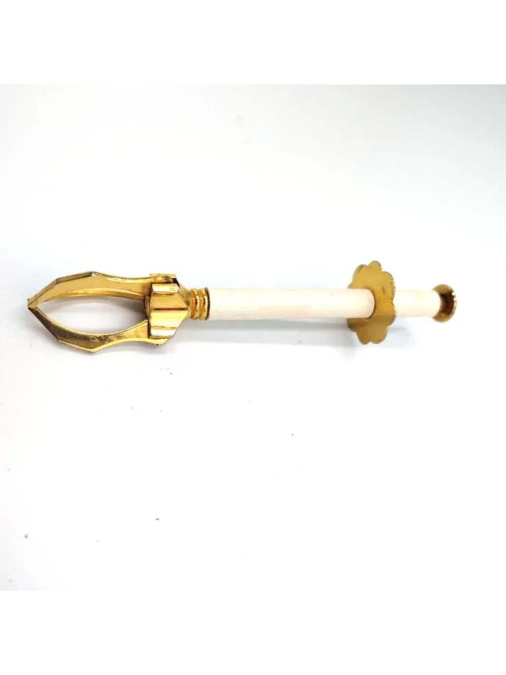 Vintage Mechanical Olive Pickle Server Gold Tone Claw Hors d'Oeuvre Grabber MCM
